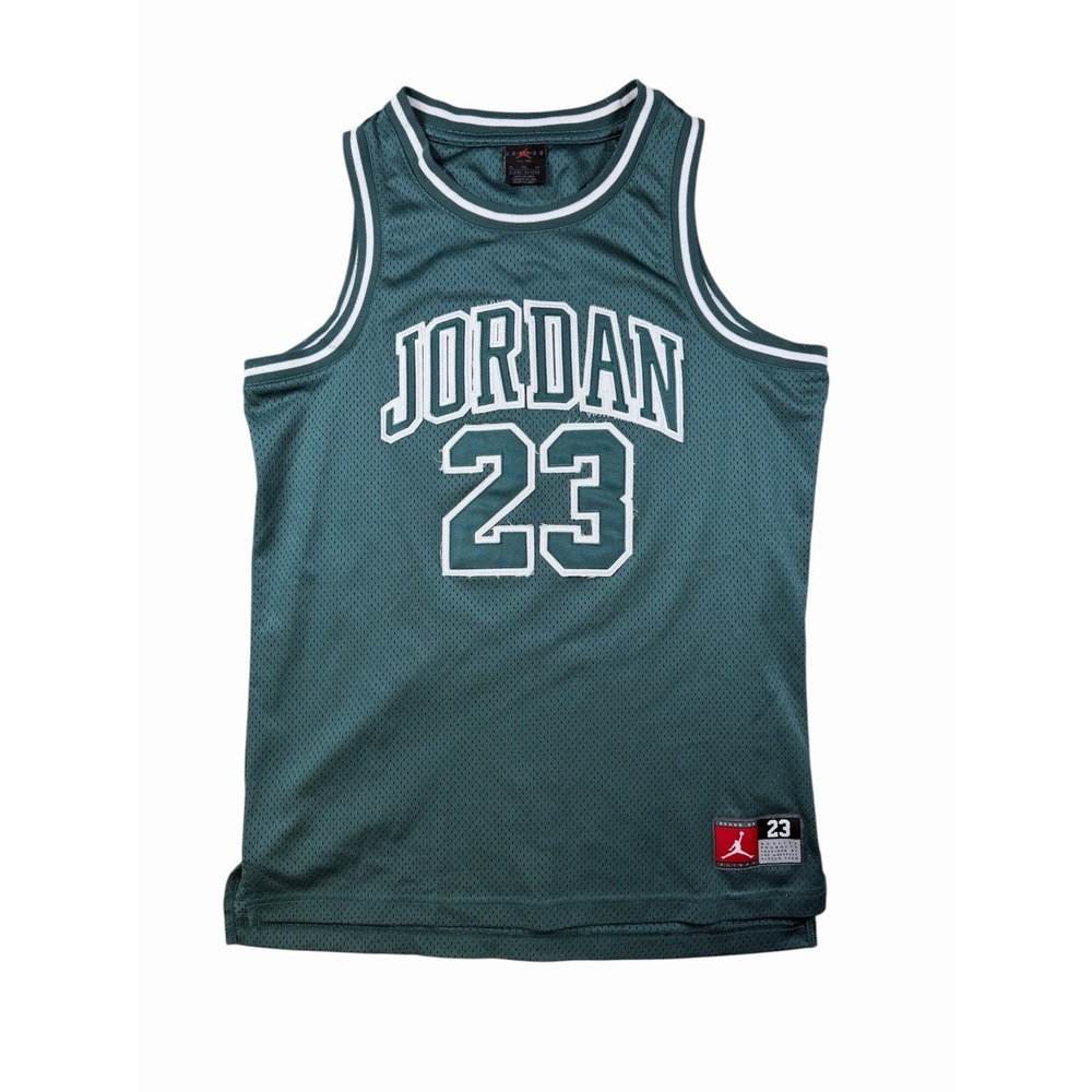 Nike Jordan Michael Jordan 23 Basketball Jersey Youth XL Green Mesh Jumpman